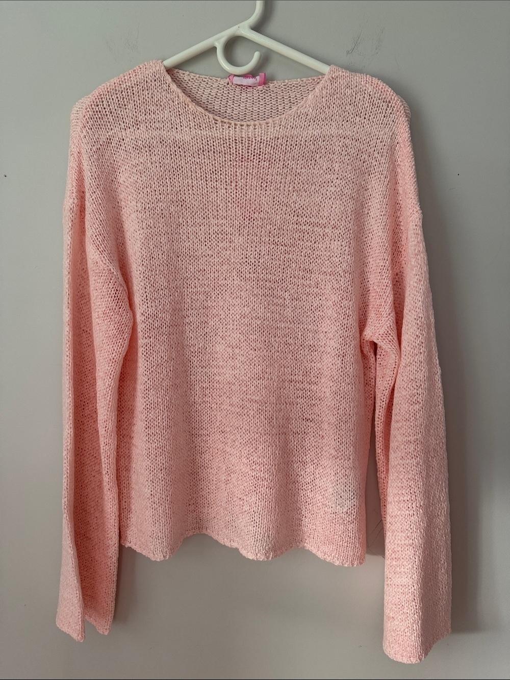 🆕 Edikted - Women's Drop Shoulder Light Knit Sweater - Pink - Medium